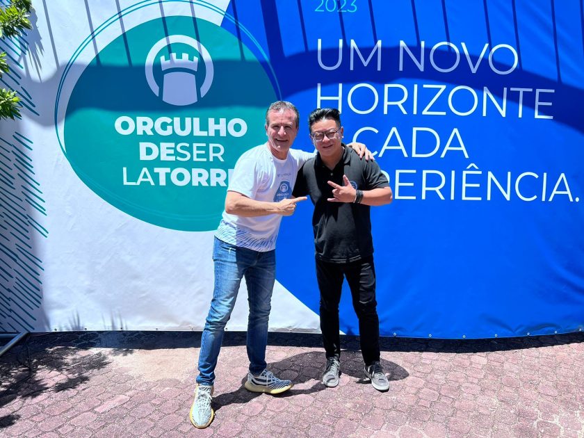 Empresario Luigi Rotunno e Palestrante William Lin na Convencao Experiencia La Torre 2023