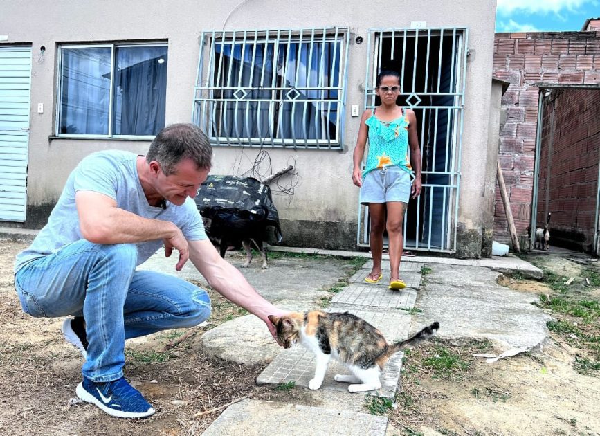 Luigi Rotunno cuida de gatinhos animais abandonados